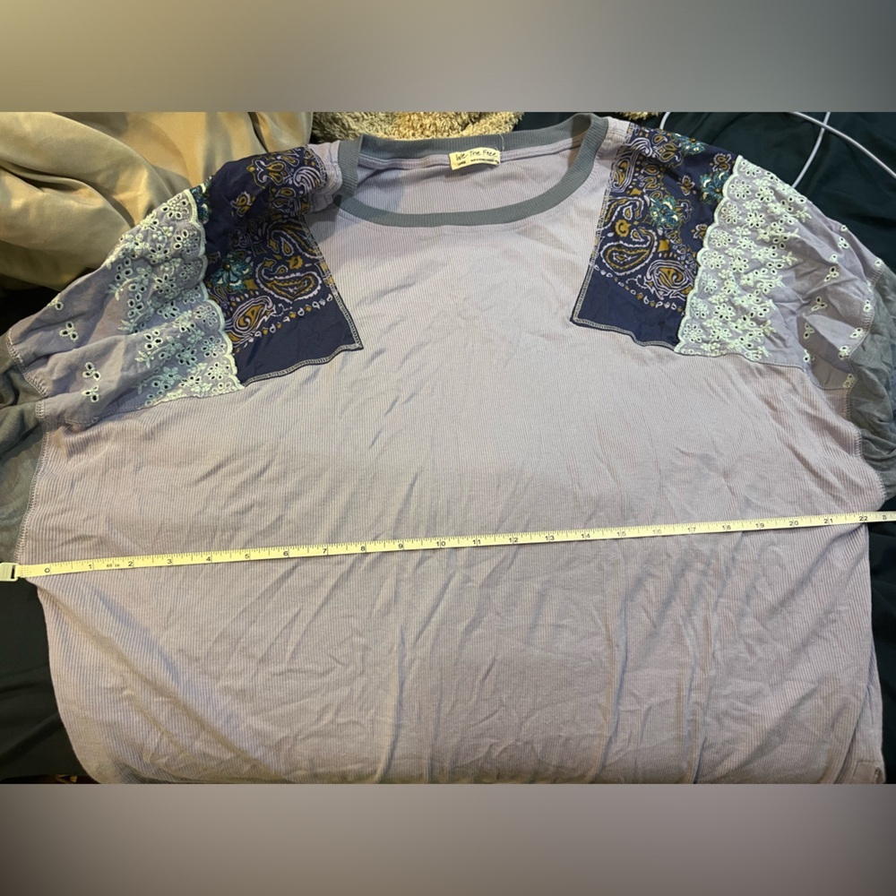 We The Free Feelin It Boho Patchwork Blouse Size … - image 8